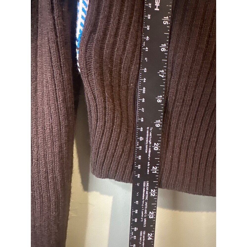 Piper & Blue Women Size L Hooded Plaid Sweater Y2K Retro Bohemian streetwear - Picture 5 of 6